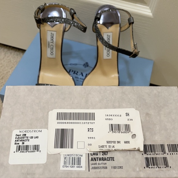 New JIMMY CHOO Claudette 120 Anthracite size 38 - Picture 6 of 6